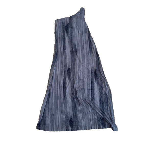 Soma Sloan One-Shoulder Maxi Bra Dress Pockets Size Large Grey Blue Beachy - Picture 4 of 6